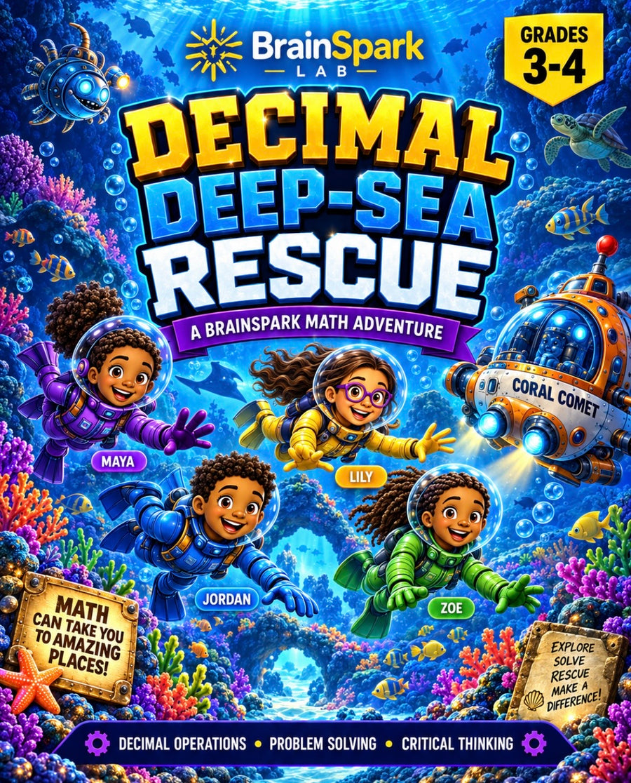 Decimal Deep-Sea Rescue | Grades 3–4 | Printable Math Adventure
