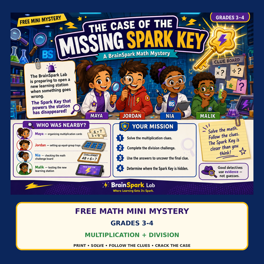 FREE Math Mystery Activity | Multiplication & Division | Grades 3–4